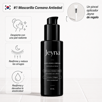 Mascarilla Coreana Antiedad con Colágeno y Cúrcuma